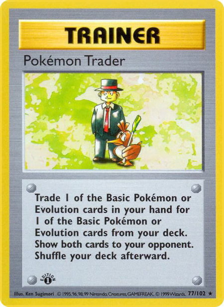 Pokemon Trader - Base Set (Shadowless) Pokémon trading card