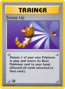 Scoop Up - Base Set (Shadowless) (BSS) #078/102 - Rare Pokémon Trading Card