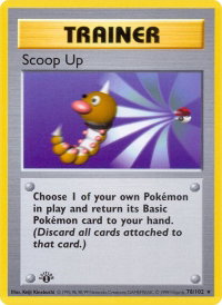 Scoop Up - Base Set (Shadowless) (BSS) #078/102 - Rare Pokémon Trading Card
