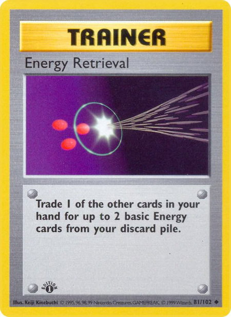 Energy Retrieval - Base Set (Shadowless) Pokémon trading card