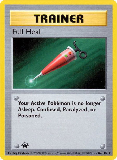 Full Heal - Base Set (Shadowless) Pokémon trading card