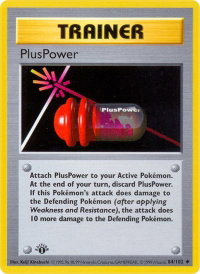 PlusPower - Base Set (Shadowless) (BSS) #084/102 - Uncommon Pokémon Trading Card