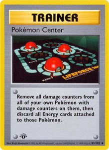 Pokemon Center - Base Set (Shadowless) (BSS) #085/102 - Uncommon Pokémon Trading Card