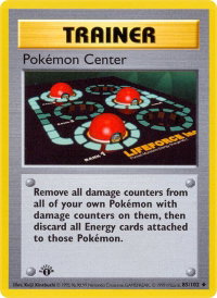 Pokemon Center - Base Set (Shadowless) (BSS) #085/102 - Uncommon Pokémon Trading Card