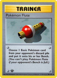Pokemon Flute - Base Set (Shadowless) (BSS) #086/102 - Uncommon Pokémon Trading Card