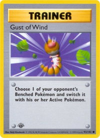 Gust of Wind - Base Set (Shadowless) (BSS) #093/102 - Common Pokémon Trading Card
