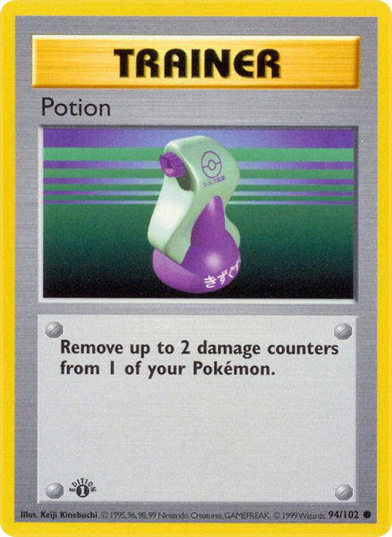 Potion - Base Set (Shadowless) Pokémon trading card