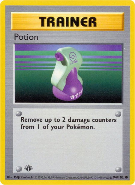 Potion - Base Set (Shadowless) Pokémon trading card
