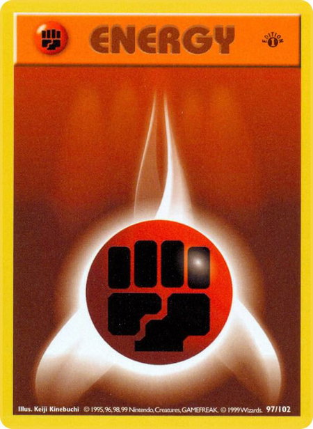 Fighting Energy - Base Set (Shadowless) Pokémon trading card