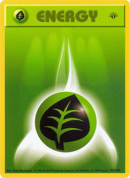 Grass Energy - Base Set (Shadowless) Pokémon trading card