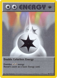 Double Colorless Energy - Base Set (Shadowless) (BSS) #096/102 - Uncommon Pokémon Trading Card