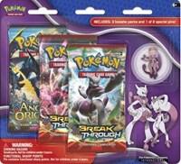 BREAKthrough Three Pack Pin Blisters [Mega Mewtwo Y] - XY - BREAKthrough Pokémon trading card