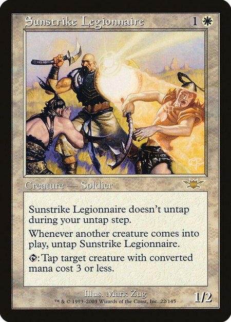 Sunstrike Legionnaire - Legions Magic: The Gathering trading card