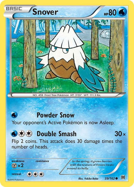 Snover - XY - BREAKthrough Pokémon trading card