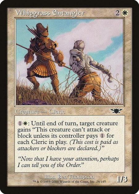 Whipgrass Entangler - Legions Magic: The Gathering trading card