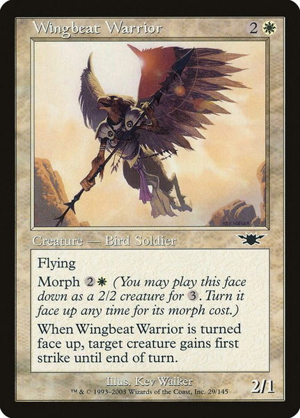 Wingbeat Warrior trading card from Legions Wingbeat Warrior - Legions Magic: The Gathering trading card