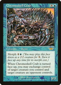 Chromeshell Crab - Legions (LGN) #32 - Rare Magic: The Gathering Trading Card
