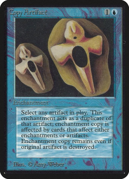 Copy Artifact trading card from Alpha Edition Copy Artifact - Alpha Edition Magic: The Gathering trading card