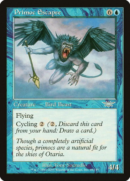 Primoc Escapee trading card from Legions Primoc Escapee - Legions Magic: The Gathering trading card