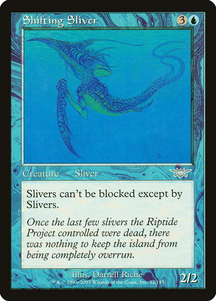 Shifting Sliver trading card from Legions Shifting Sliver - Legions Magic: The Gathering trading card