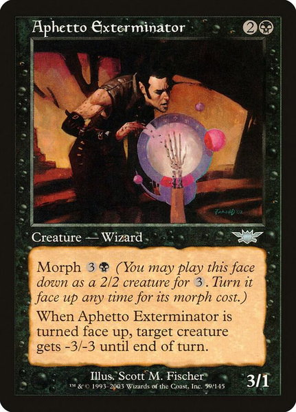Aphetto Exterminator trading card from Legions Aphetto Exterminator - Legions Magic: The Gathering trading card