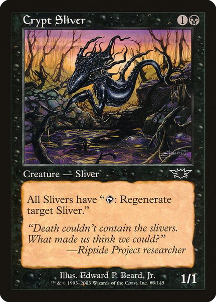 Crypt Sliver trading card from Legions Crypt Sliver - Legions Magic: The Gathering trading card