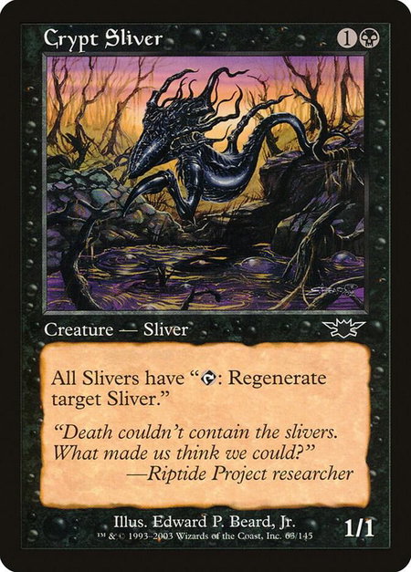 Crypt Sliver - Legions Magic: The Gathering trading card
