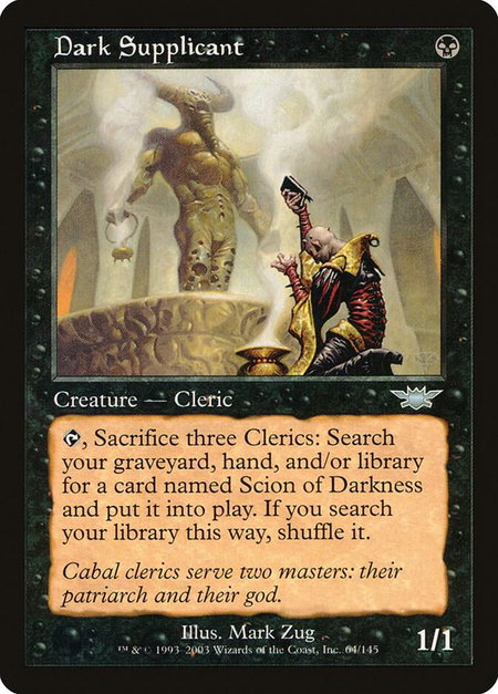 Dark Supplicant - Legions Magic: The Gathering trading card