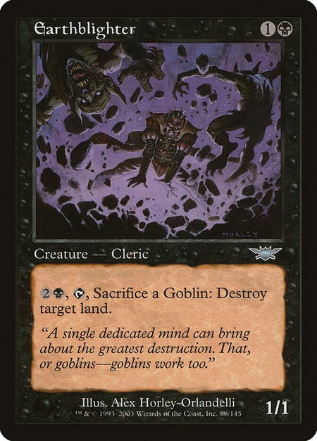 Earthblighter - Legions Magic: The Gathering trading card