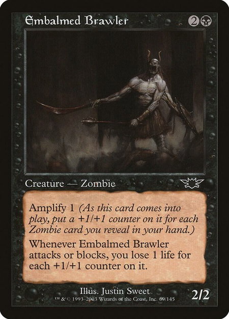 Embalmed Brawler - Legions Magic: The Gathering trading card