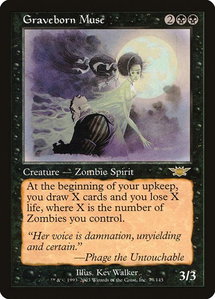 Graveborn Muse - Legions (LGN) #73 - Rare Magic: The Gathering Trading Card