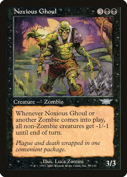 Noxious Ghoul - Legions Magic: The Gathering trading card