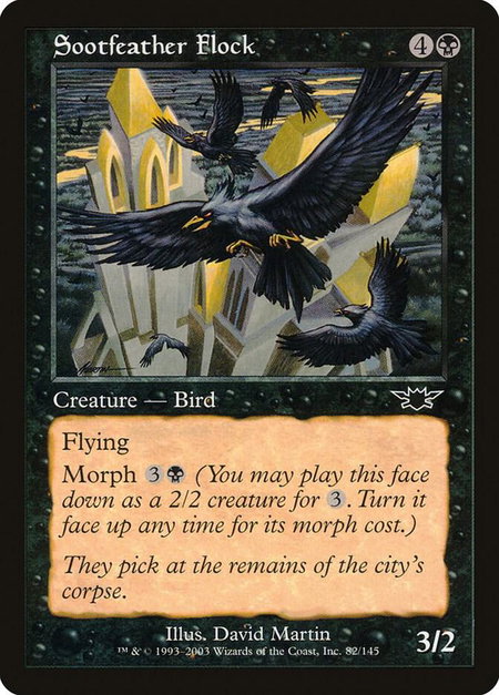 Sootfeather Flock - Legions Magic: The Gathering trading card