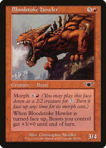 Bloodstoke Howler - Legions Magic: The Gathering trading card