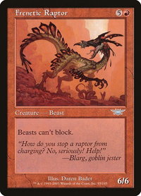 Frenetic Raptor - Legions (LGN) #93 - Uncommon Magic: The Gathering Trading Card