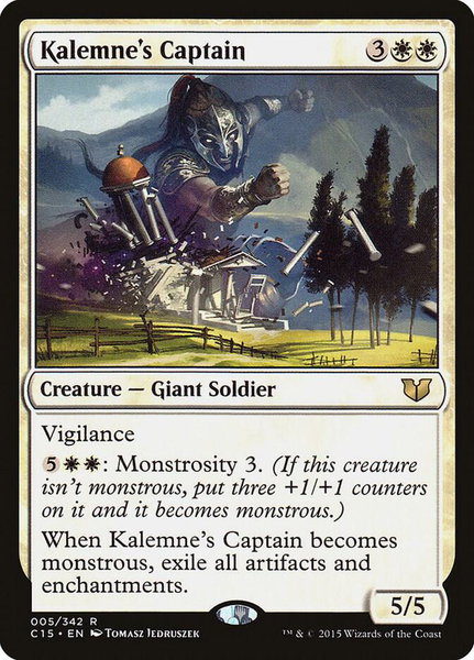 Kalemne's Captain trading card from Commander 2015 Kalemne's Captain - Commander 2015 Magic: The Gathering trading card