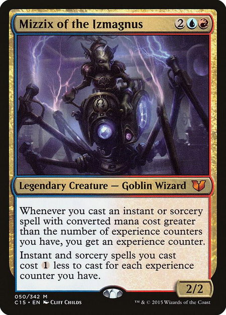Mizzix of the Izmagnus trading card from Commander 2015 Mizzix of the Izmagnus - Commander 2015 Magic: The Gathering trading card