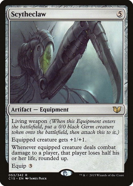 Scytheclaw trading card from Commander 2015 Scytheclaw - Commander 2015 Magic: The Gathering trading card