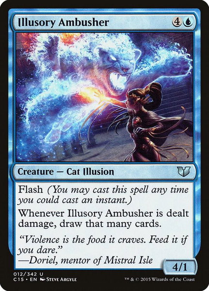 Illusory Ambusher trading card from Commander 2015 Illusory Ambusher - Commander 2015 Magic: The Gathering trading card