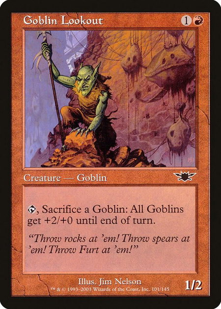 Goblin Lookout - Legions Magic: The Gathering trading card