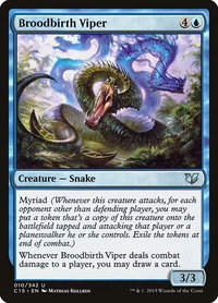 Broodbirth Viper - Commander 2015 (C15) #10 - Uncommon Magic: The Gathering Trading Card