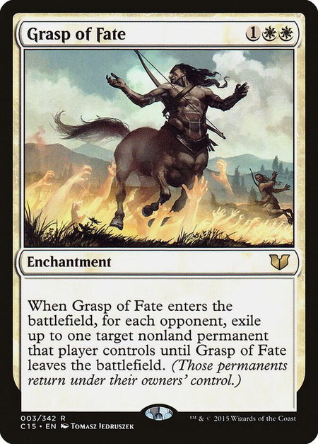 Grasp of Fate trading card from Commander 2015 Grasp of Fate - Commander 2015 Magic: The Gathering trading card