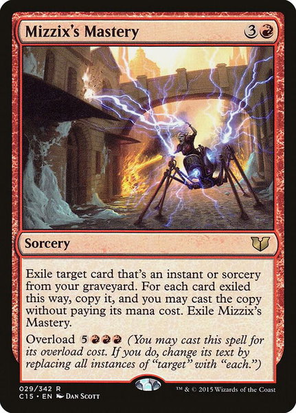 Mizzix's Mastery trading card from Commander 2015 Mizzix's Mastery - Commander 2015 Magic: The Gathering trading card