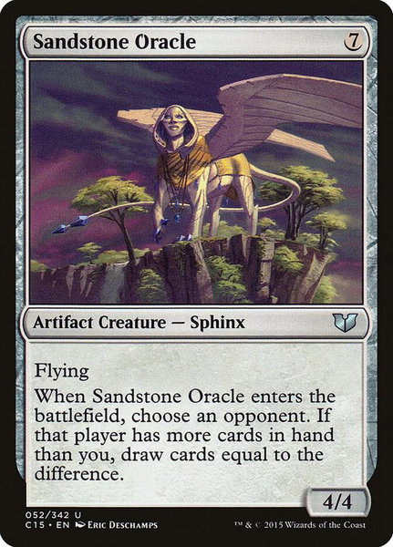 Sandstone Oracle trading card from Commander 2015 Sandstone Oracle - Commander 2015 Magic: The Gathering trading card