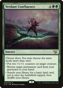 Verdant Confluence - Commander 2015 (C15) #40 - Rare Magic: The Gathering Trading Card