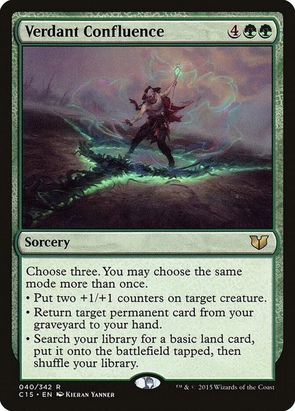 Verdant Confluence trading card from Commander 2015 Verdant Confluence - Commander 2015 Magic: The Gathering trading card