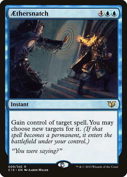 Aethersnatch trading card from Commander 2015 Aethersnatch - Commander 2015 Magic: The Gathering trading card