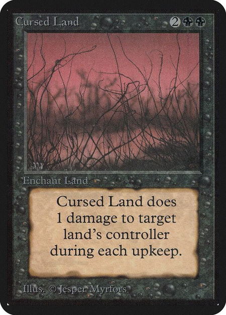 Cursed Land - Alpha Edition Magic: The Gathering trading card