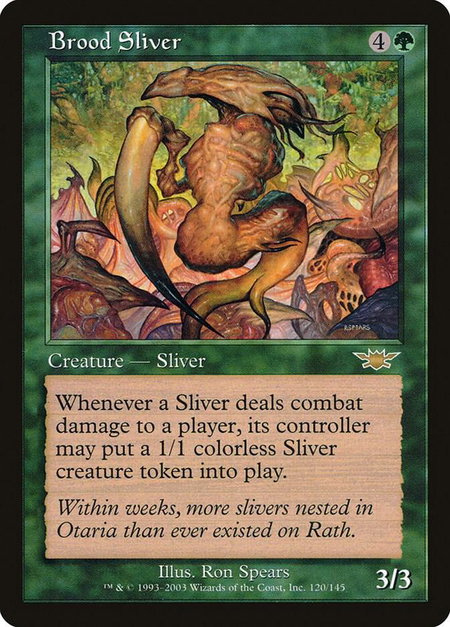 Brood Sliver - Legions Magic: The Gathering trading card