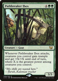 Pathbreaker Ibex - Commander 2015 (C15) #38 - Rare Magic: The Gathering Trading Card